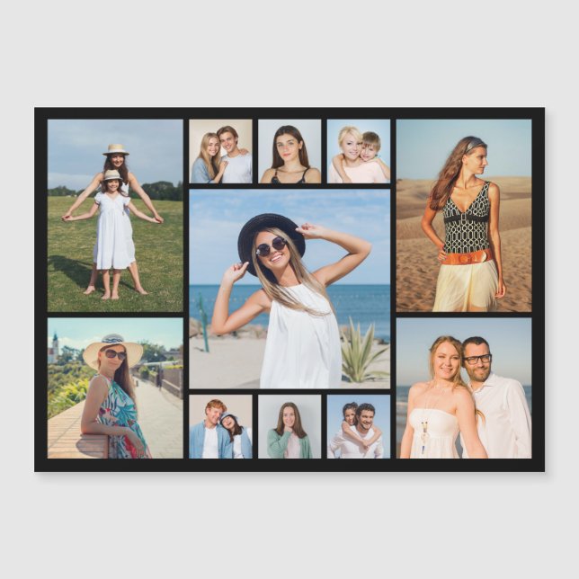  Create Your Own 11 Photo Collage Magnetic Card (Framsida)