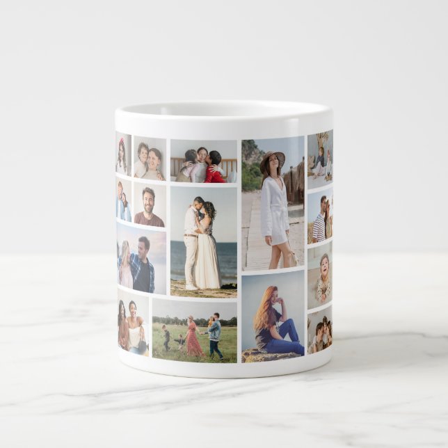 Create Your Own 15 Photo Collage Jumbo Mugg (Framsidan)