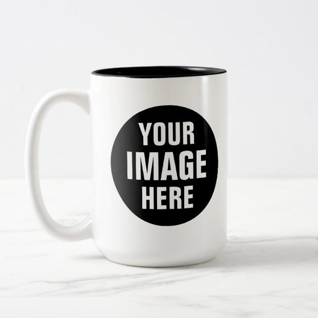 Create Your Own 15oz Two Tone Coffee Mug Två-Tonad Mugg (Vänster)