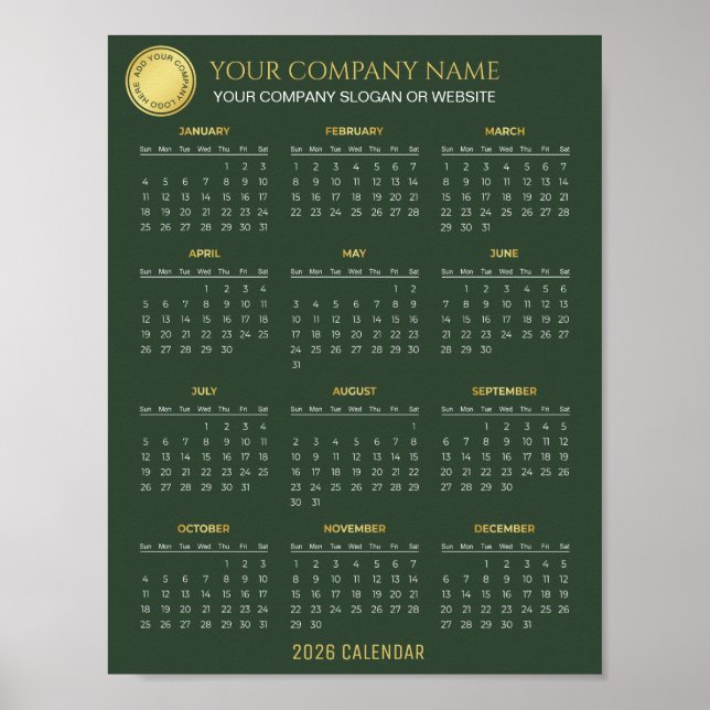 Create Your Own 2026 Company Calendar |  Poster (Framsidan)