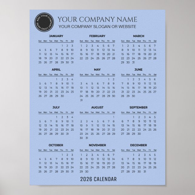 Create Your Own 2026 Company Calendar |  Poster (Framsidan)