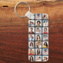 Create Your Own 21 Photo Collage Editable Color Nyckelring