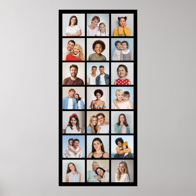 Create Your Own 21 Photo Collage Editable Color  Poster (Framsidan)