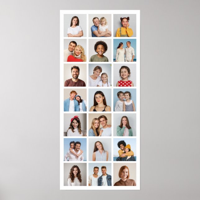 Create Your Own 21 Photo Collage Editable Color  Poster (Framsidan)