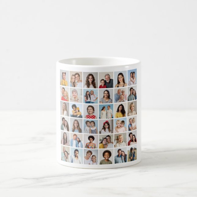 Create Your Own 36 Photo Collage Kaffemugg (Center)