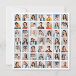 Create Your Own 49 Photo Collage Greeting Kort