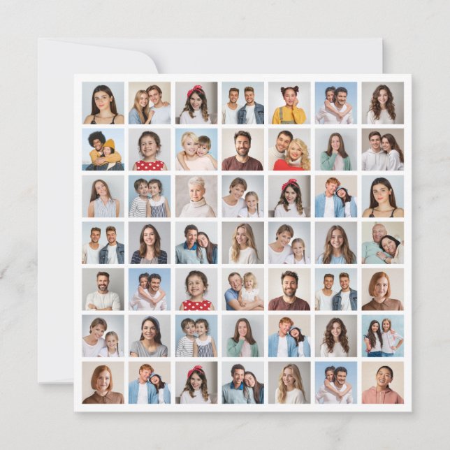 Create Your Own 49 Photo Collage Greeting Kort (Framsida)