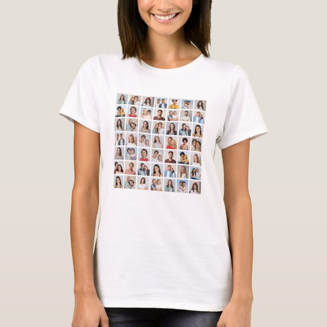 Create Your Own 49 Photo Collage Women's T Shirt (Framsida)