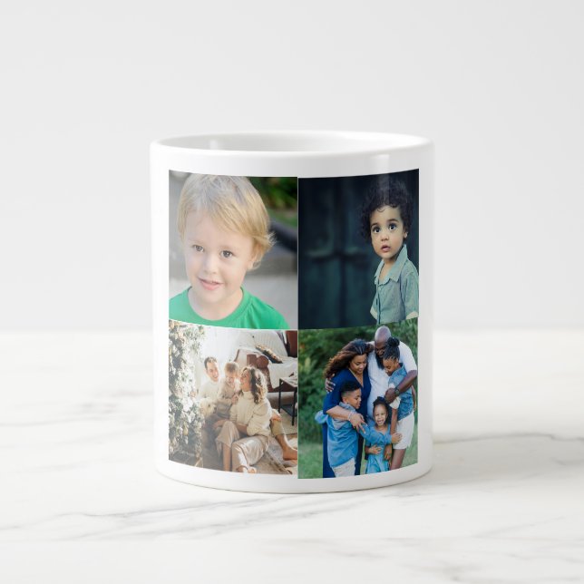 Create Your Own 4 Photo Collage Jumbo Mugg (Framsidan)