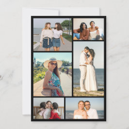 Create Your Own 6 Photo Collage Greeting Kort