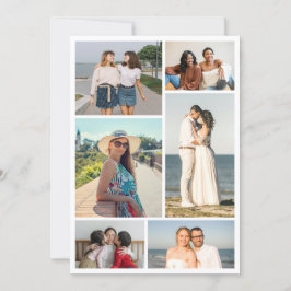 Create Your Own 6 Photo Collage Greeting Kort