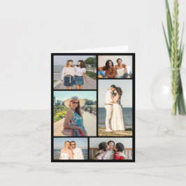 Create Your Own 6 Photo Collage Greeting Kort