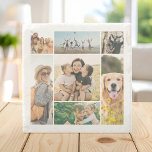 Create Your Own 7 Photo Collage Stenunderlägg<br><div class="desc">Create your own photo coaster featuring 7 of your favorite pictures in a simple grid photo collage. A great personalized gift idea for friends and family.</div>