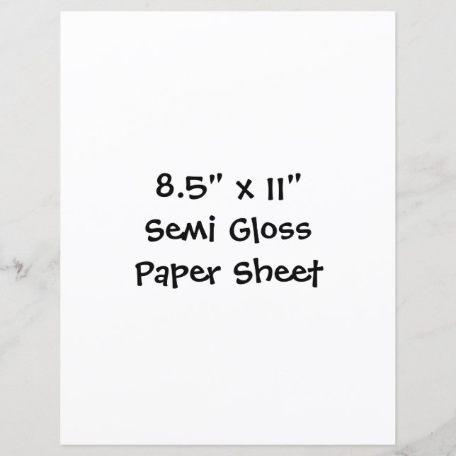 Create Your Own 8.5" x 11" Semi Gloss Paper Sheet (Framsida)
