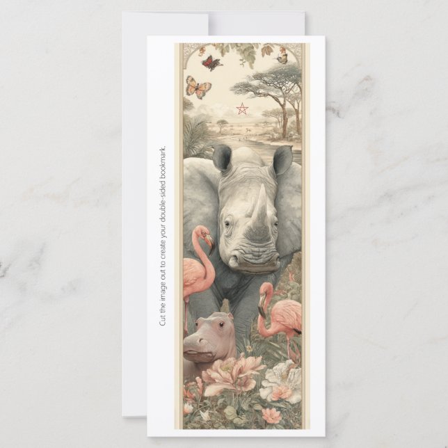 Create Your Own African Animals Bookmark Card (Framsida)