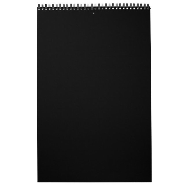Create Your Own Black Custom Design Holiday Card Kalender (Omslag)