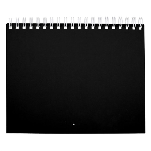 Create Your Own Black Custom Design Holiday Card Kalender (Omslag)