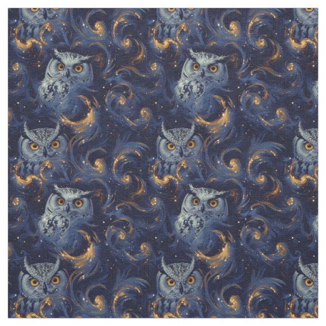 Create Your Own Blue Celestial White Owls Tyg (Prov)