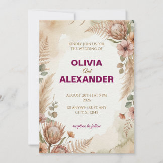 Create Your Own Bohemian Wedding Invitations Inbjudningar
