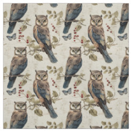 Create Your Own Brown Blue Owls Butterflies Tyg