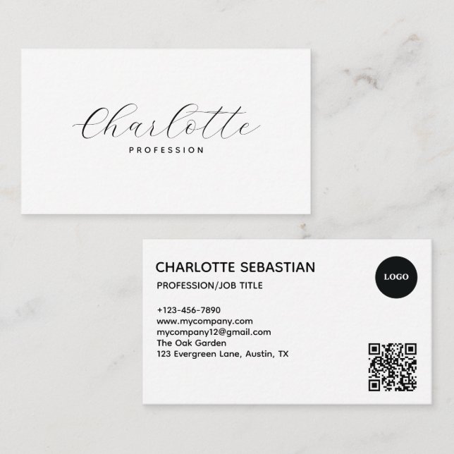 Create your own Business Card | QR code Visitkort (Fram/baksida)