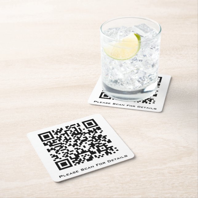 Create Your Own Business QR code Underlägg Papper Kvadrat (Insitu)