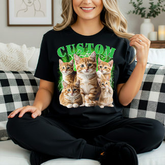 create your own cat or any pets 90s bootleg  t shirt