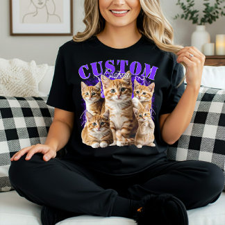 create your own cat or any pets 90s bootleg  t shirt