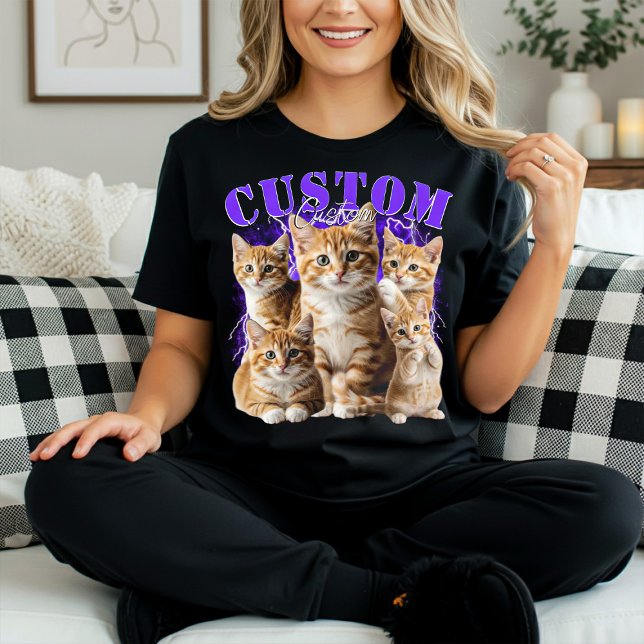 create your own cat or any pets 90s bootleg  t shirt (Skapare uppladdad)