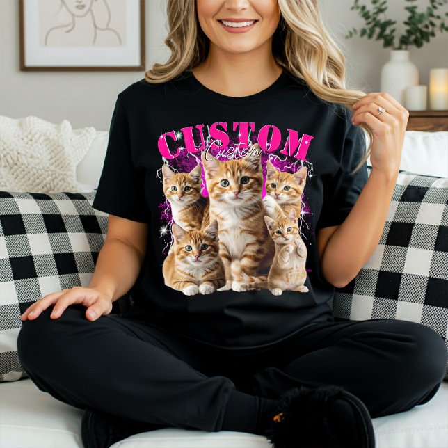 create your own cat or any pets 90s bootleg  t shirt (Skapare uppladdad)