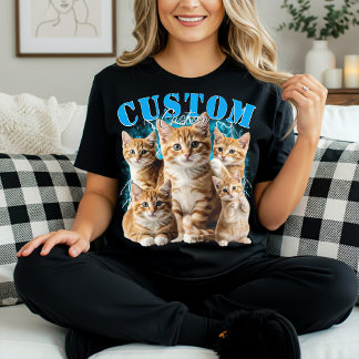 create your own cat or any pets 90s bootleg  t shirt