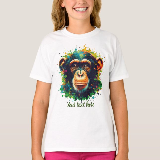 Create your own chimpanzee t shirt (Framsida)