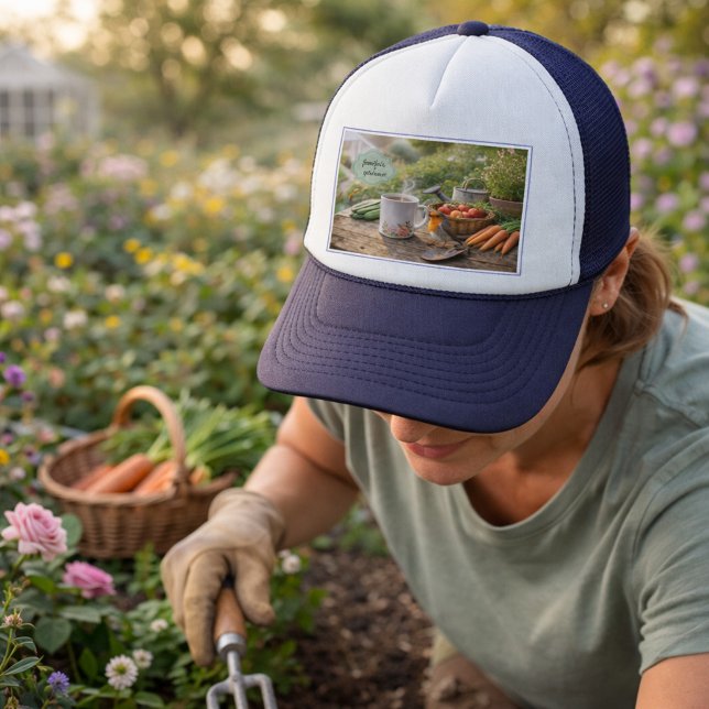 Create your own Coffee before gardening Keps (Create your own Coffee before gardening Trucker Hat. You can add your own name to personalize. )