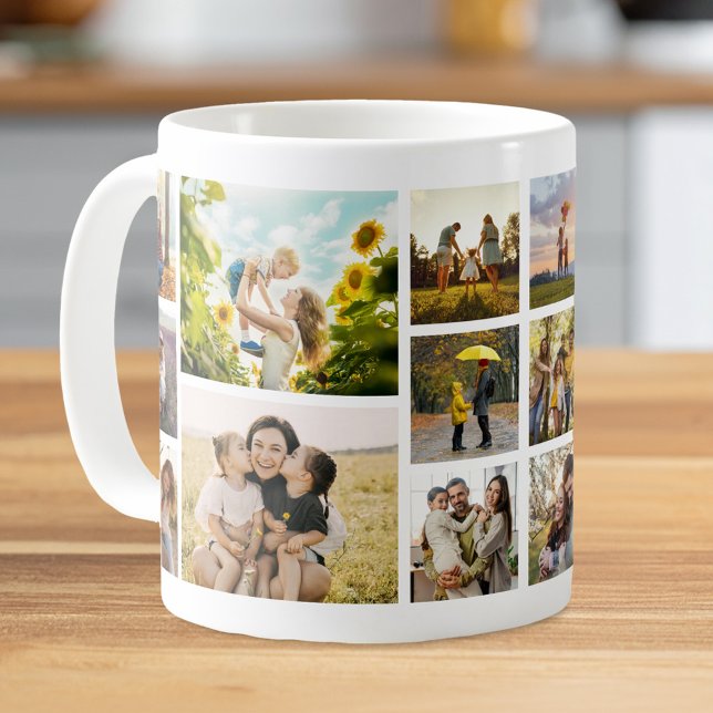 Create Your Own Custom 16 Photo Collage Kaffemugg (Skapare uppladdad)