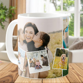 Create Your Own Custom 7 Photo Collage Kaffemugg