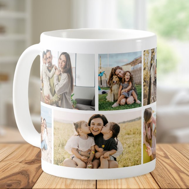 Create Your Own Custom 8 Photo Collage Kaffemugg (Skapare uppladdad)
