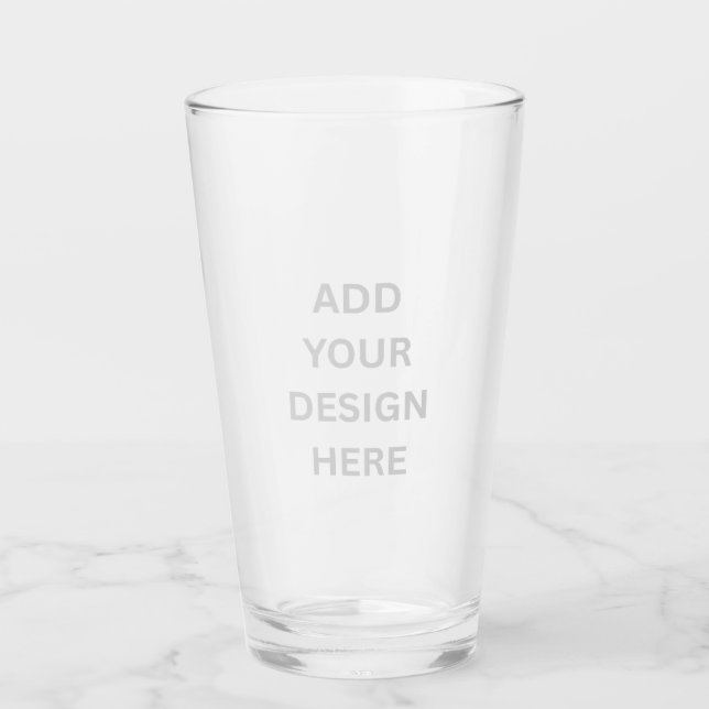 Create Your Own Custom Design 16oz Glass Tumbler Glaskopp (Framsida)