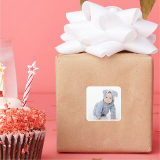 Create Your Own Custom Kids Children Photo Modern Fyrkantigt Klistermärke