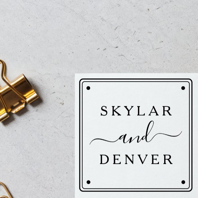 Create Your Own Custom Minimalist Couple's Names Stämpel (Skapare uppladdad)