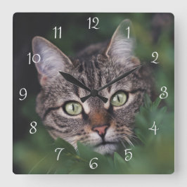 Create Your Own Custom Pet Photo Square Wall Clock Fyrkantig Klocka