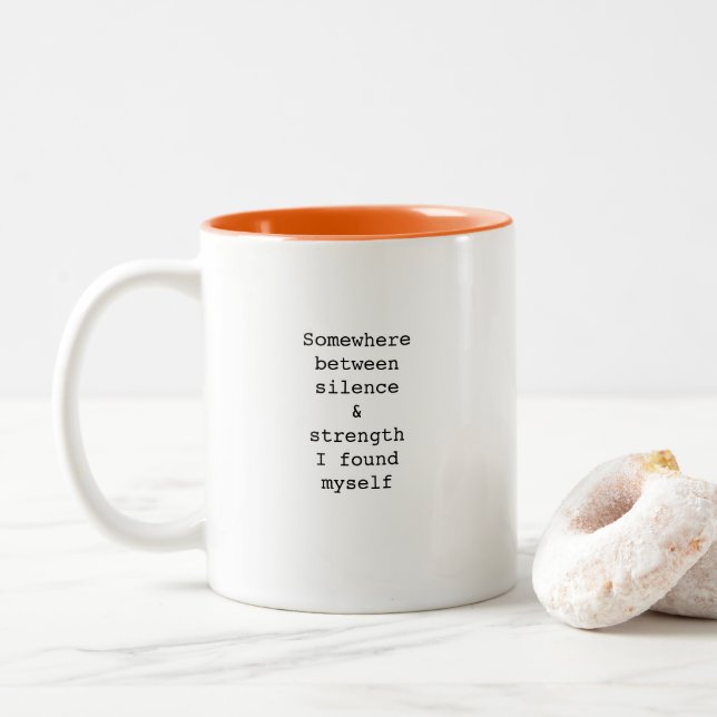 Create Your Own Custom Quote Coffee Mug Två-Tonad Mugg (Med munk)