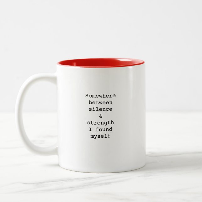 Create Your Own Custom Quote Coffee Mug Två-Tonad Mugg (Vänster)