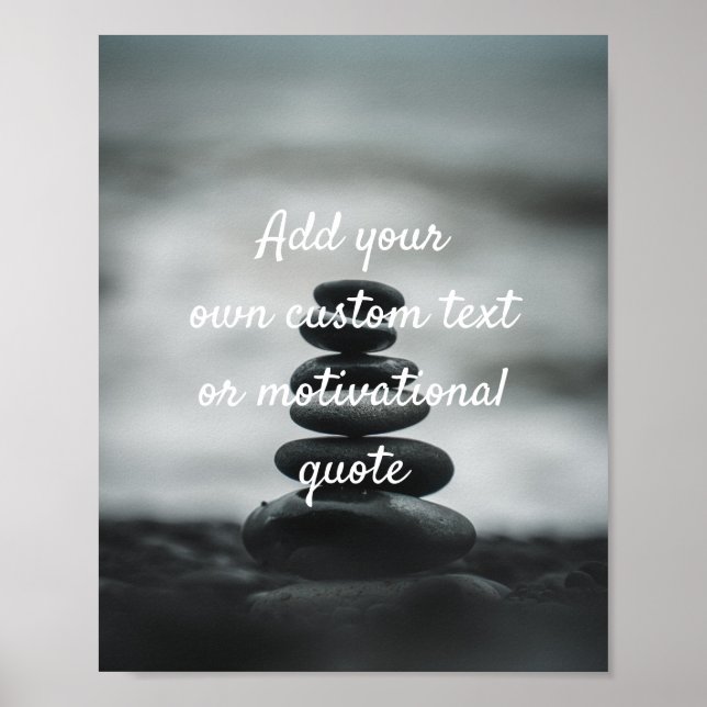 Create Your Own Custom Quote Poster - Grey Pebbles (Framsidan)