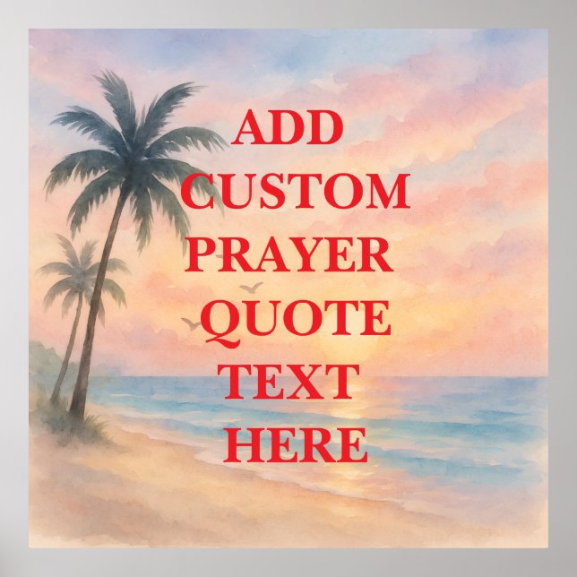 Create Your Own Custom Quote  Prayer  Poster (Framsidan)