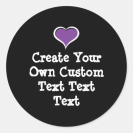Create your own custom text runt klistermärke
