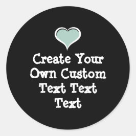 Create your own custom text runt klistermärke