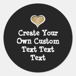 Create your own custom text runt klistermärke