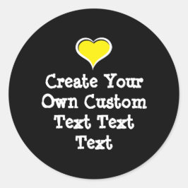 Create your own custom text runt klistermärke