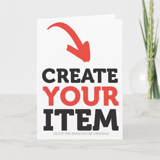 CREATE-YOUR-OWN Custom upload design Christmas Kort (Framsida)