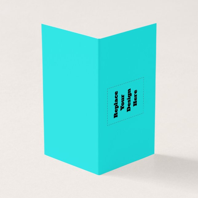 Create Your Own cyan Visitkort (Utsida)